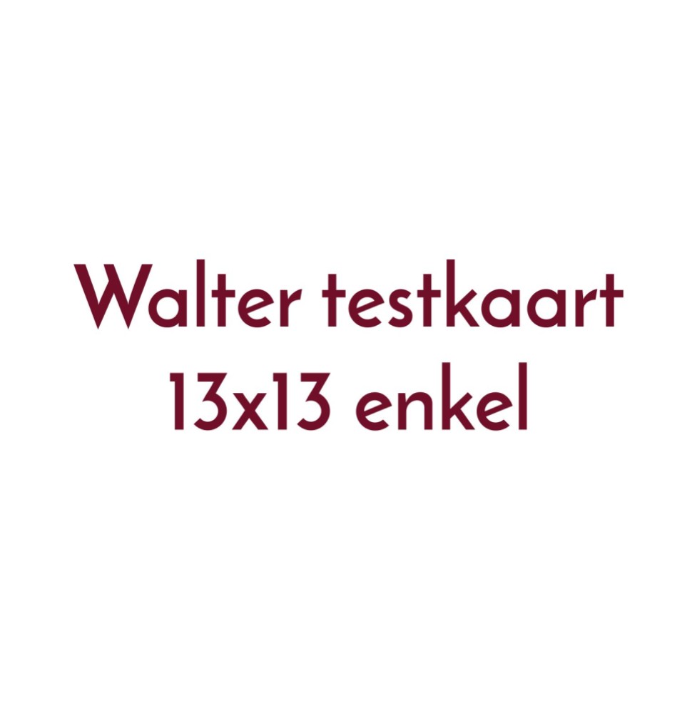 Testkaart Walter